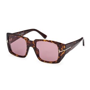 NEW FT1035/S 52Y TOMORROW FORD TF1035 52Y WOMEN SQUARE HAVANA PURPLE SUNGLASSES